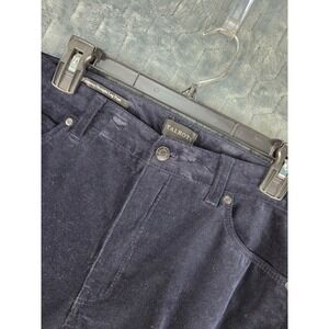 Talbots Navy Blue Corduroy Straight Leg Pants Womens 5 Pocket Stretch Trousers